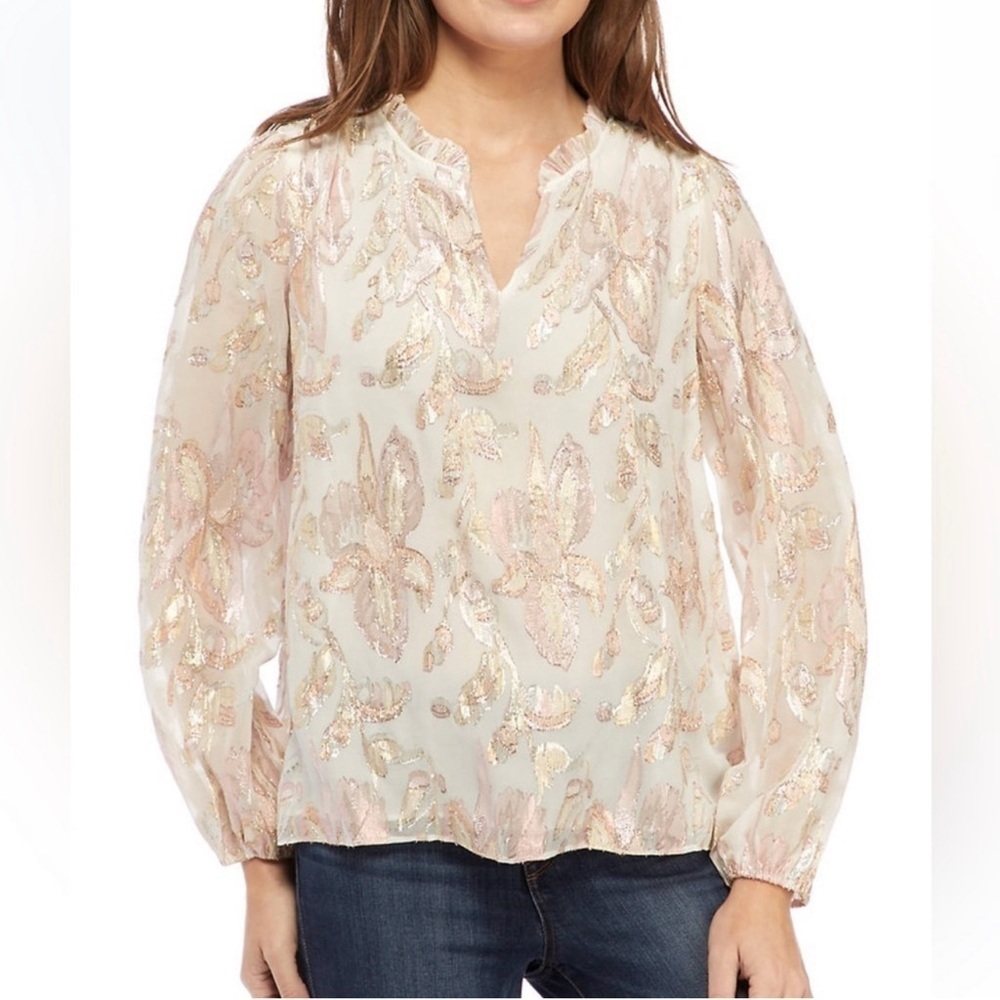 Lilly Pulitzer Women's Giana Silk Top size S